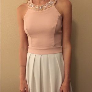 Pink & white dress